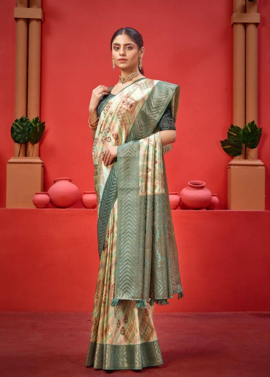 Digital Printed Art Silk Weaving Saree