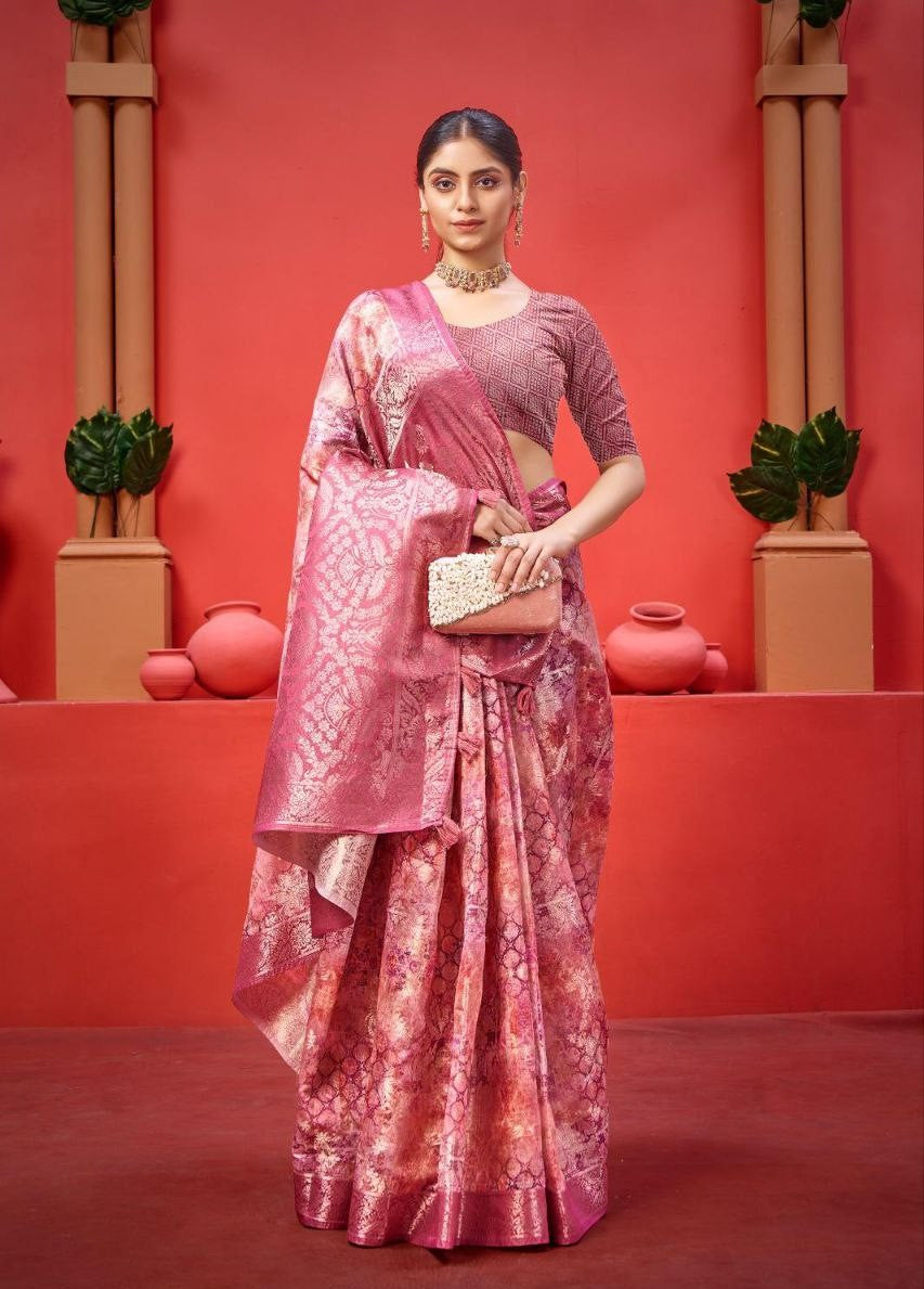 Digital Printed Art Silk Weaving Saree