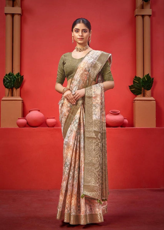 Digital Printed Art Silk Weaving Saree