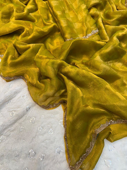 Dual Shade Fandy Chiffon Saree