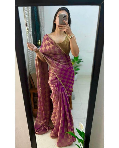 Dual Shade Fandy Chiffon Saree