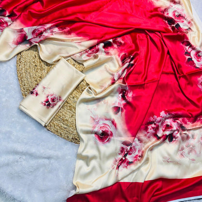 Fancy Designer Japan Satin Silk Saree