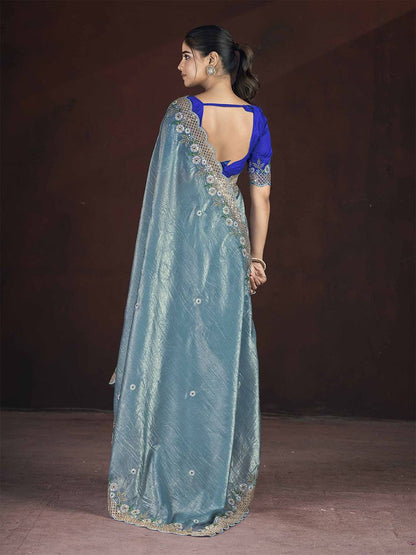 Fancy Gold Crunchy Saree