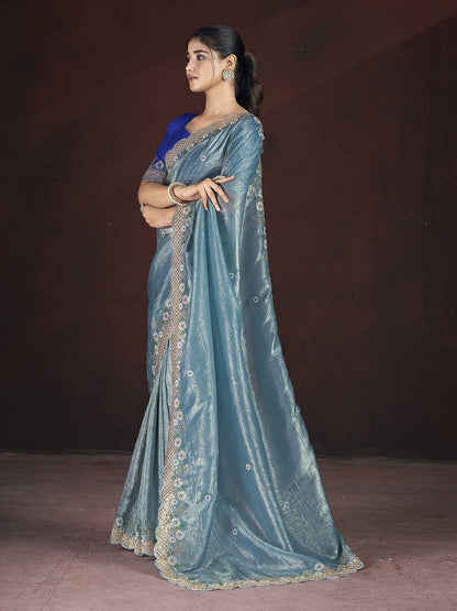 Fancy Gold Crunchy Saree