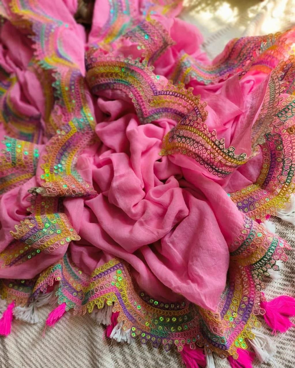 Fancy Slab Cotton Saree