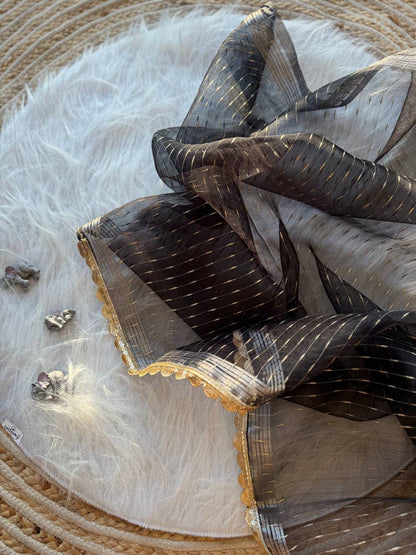 Floral Printed Designer Organza Silk Saree