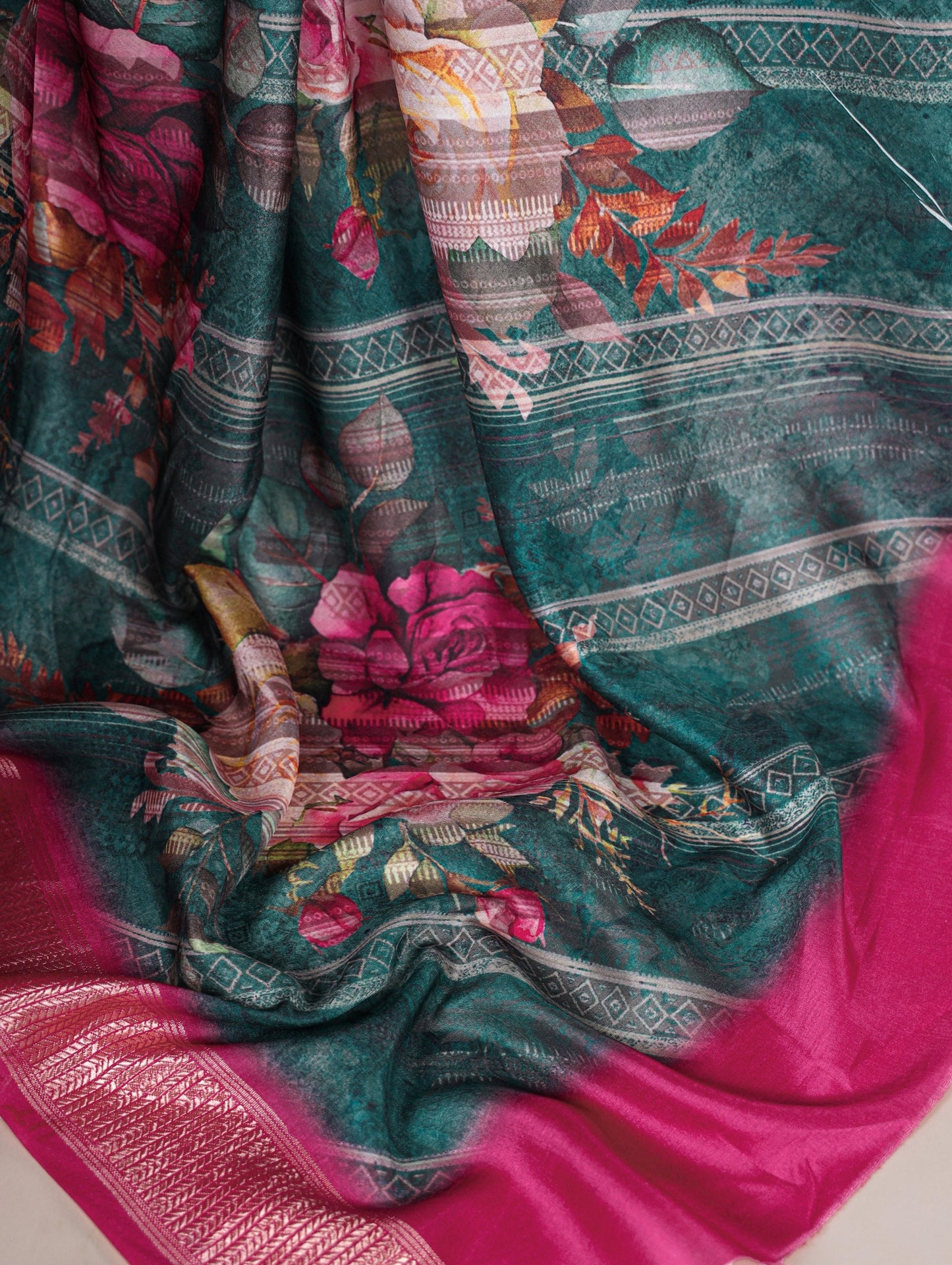 Floral Traditional Tussar Silk Saree