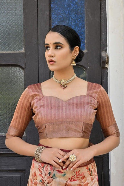 Florent Print Bhagalpuri Silk Saree