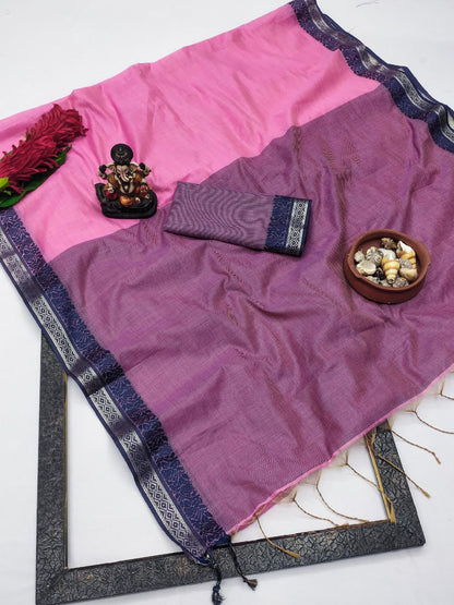 Formal Wear Linen Soft Silk Saree