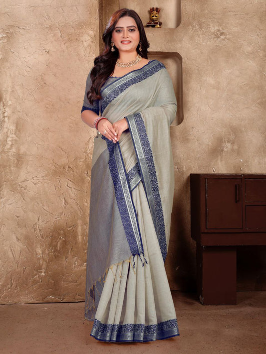 Formal Wear Linen Soft Silk Saree