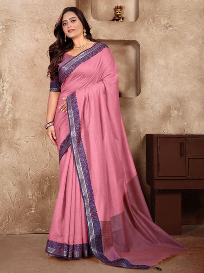 Formal Wear Linen Soft Silk Saree