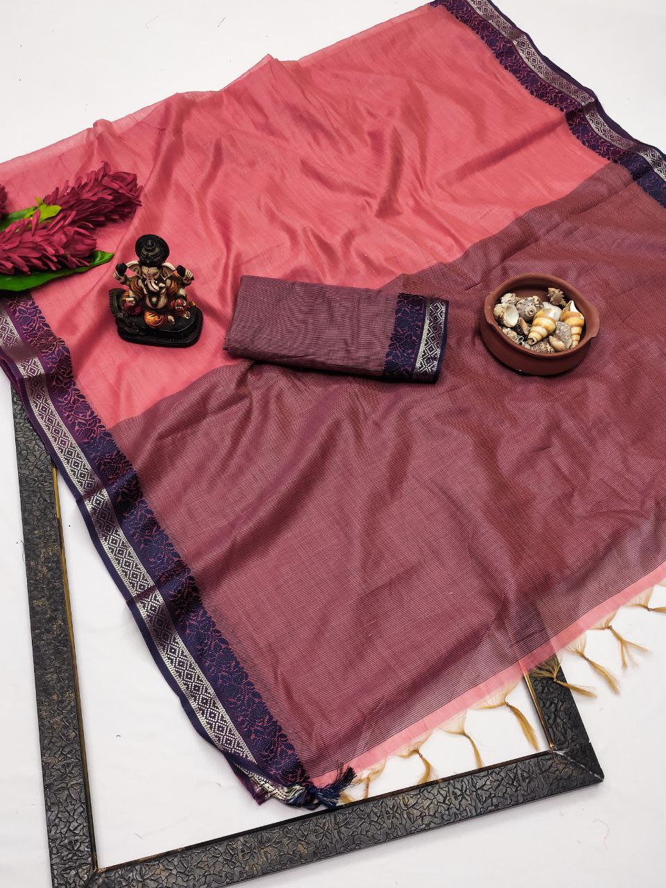Formal Wear Linen Soft Silk Saree