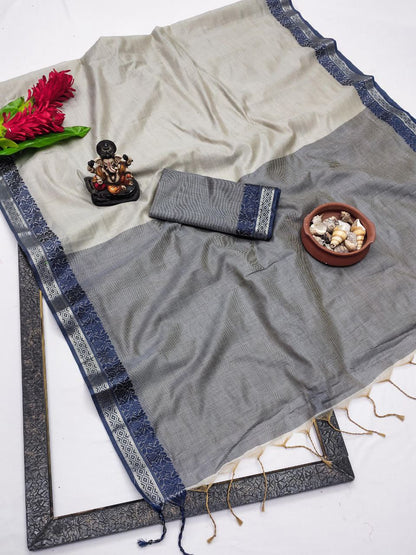 Formal Wear Linen Soft Silk Saree