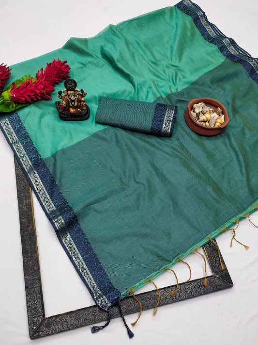 Formal Wear Linen Soft Silk Saree