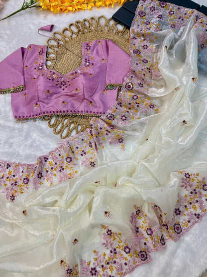 Golden Crush Silk Soft Saree