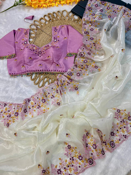 Golden Crush Silk Soft Saree