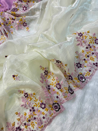 Golden Crush Silk Soft Saree