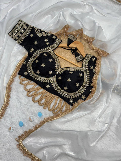 Golden Jimmy Choo Tissue Silk Saree