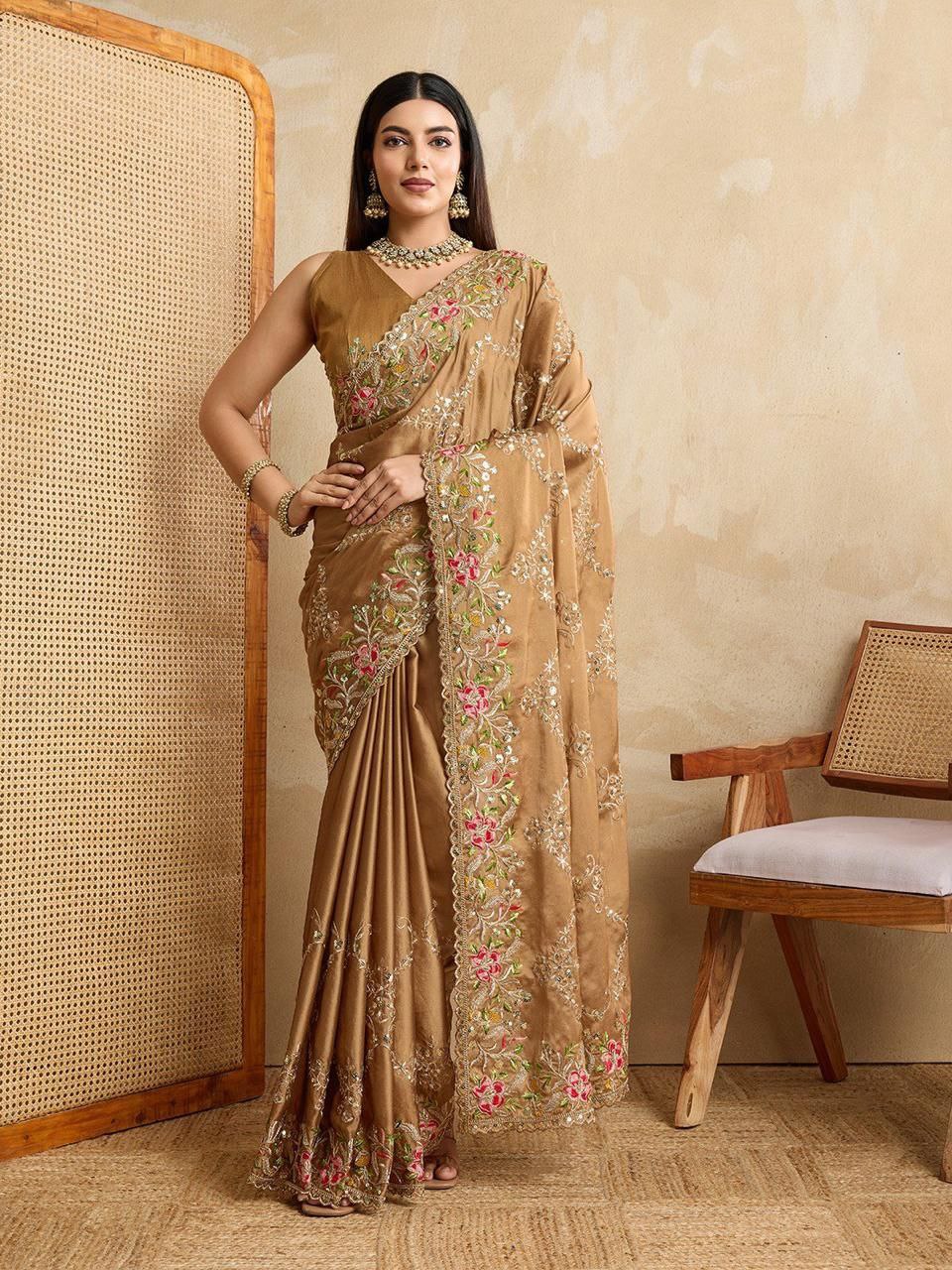 Party Wear Designer Rangoli Silk Saree