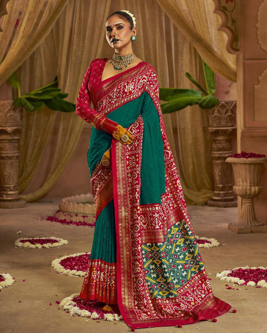 Green Chikankari Work Georgette Saree For Wedding