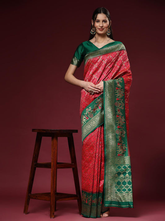 Rani Kanchipuram Jacquard Silk Saree