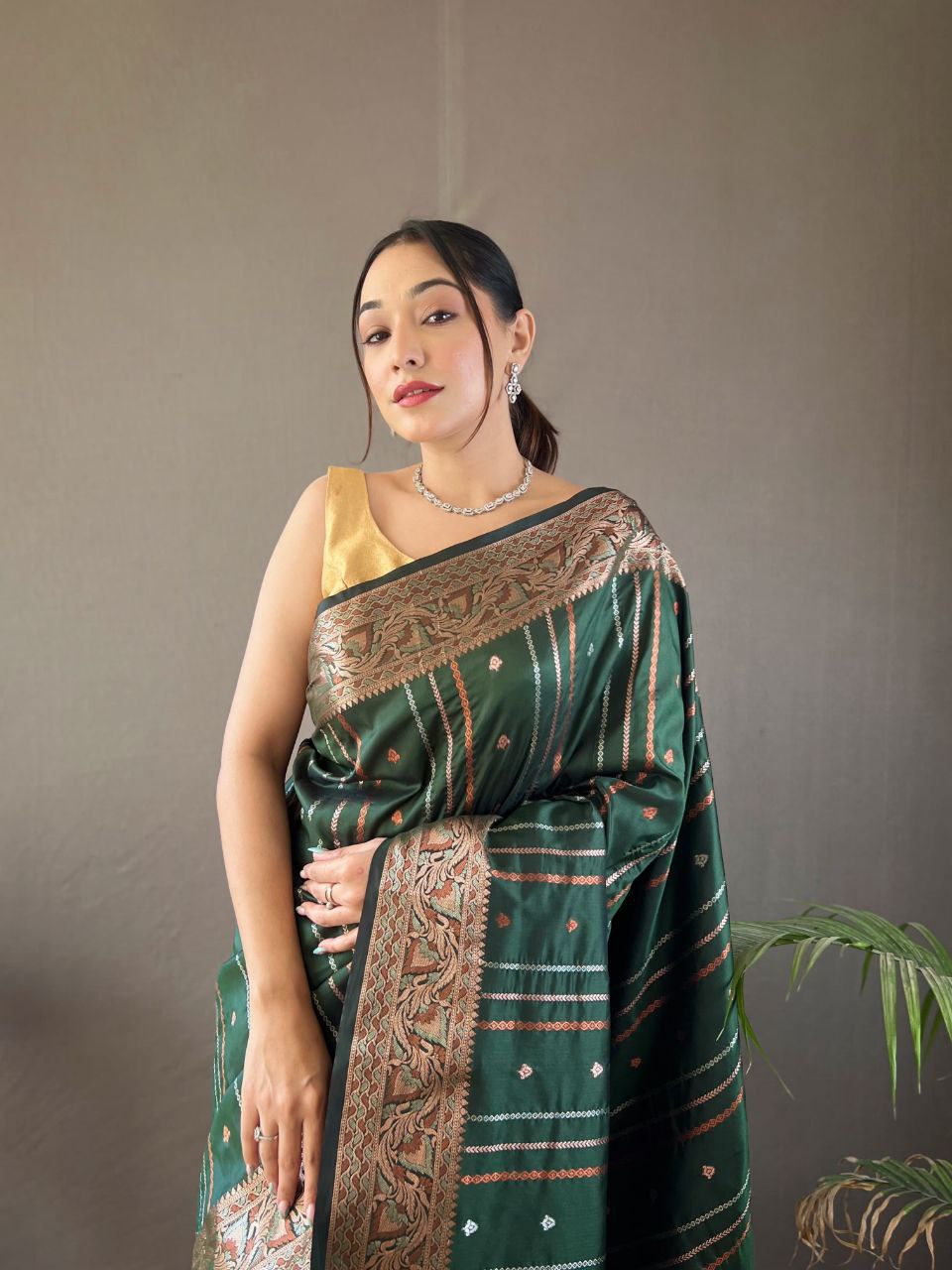 Green Wedding Wear Silk Saree