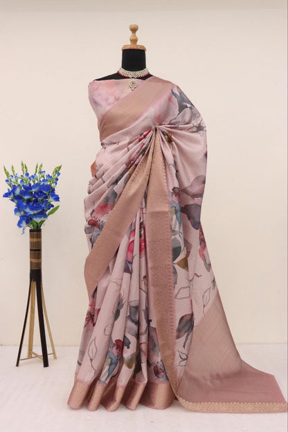 Handloom Silk Digital Printed Saree
