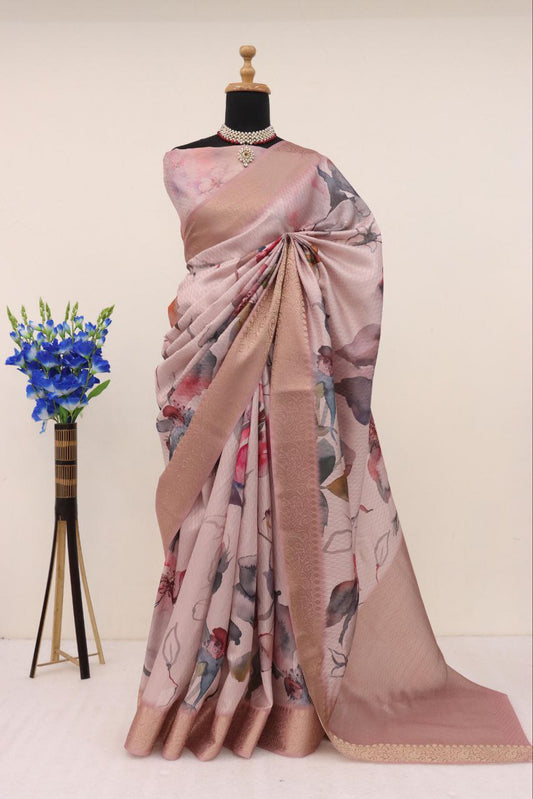 Handloom Silk Digital Printed Saree