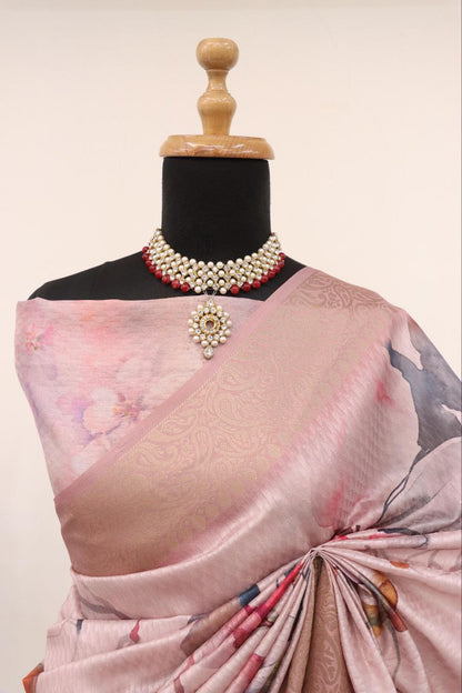 Handloom Silk Digital Printed Saree