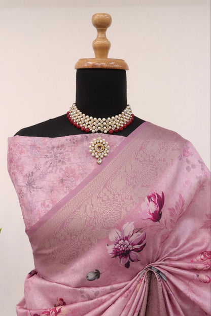 Handloom Silk Digital Printed Saree