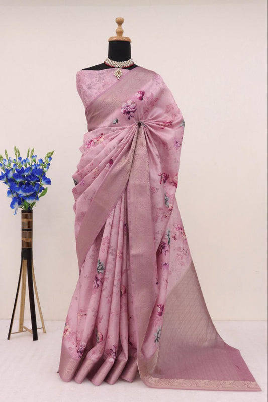 Handloom Silk Digital Printed Saree