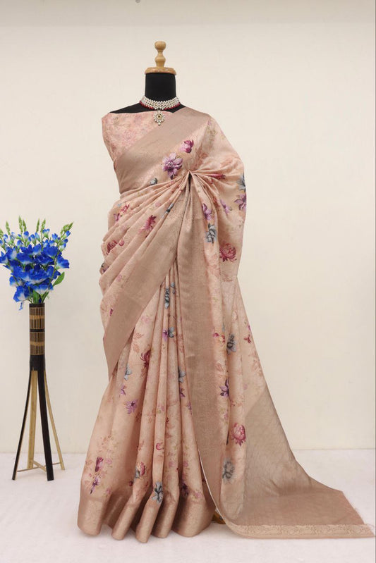 Handloom Silk Digital Printed Saree