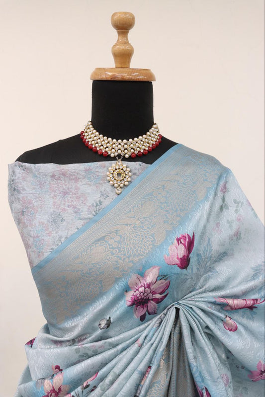 Handloom Silk Digital Printed Saree