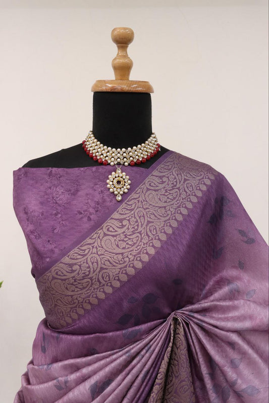 Handloom Silk Digital Printed Saree