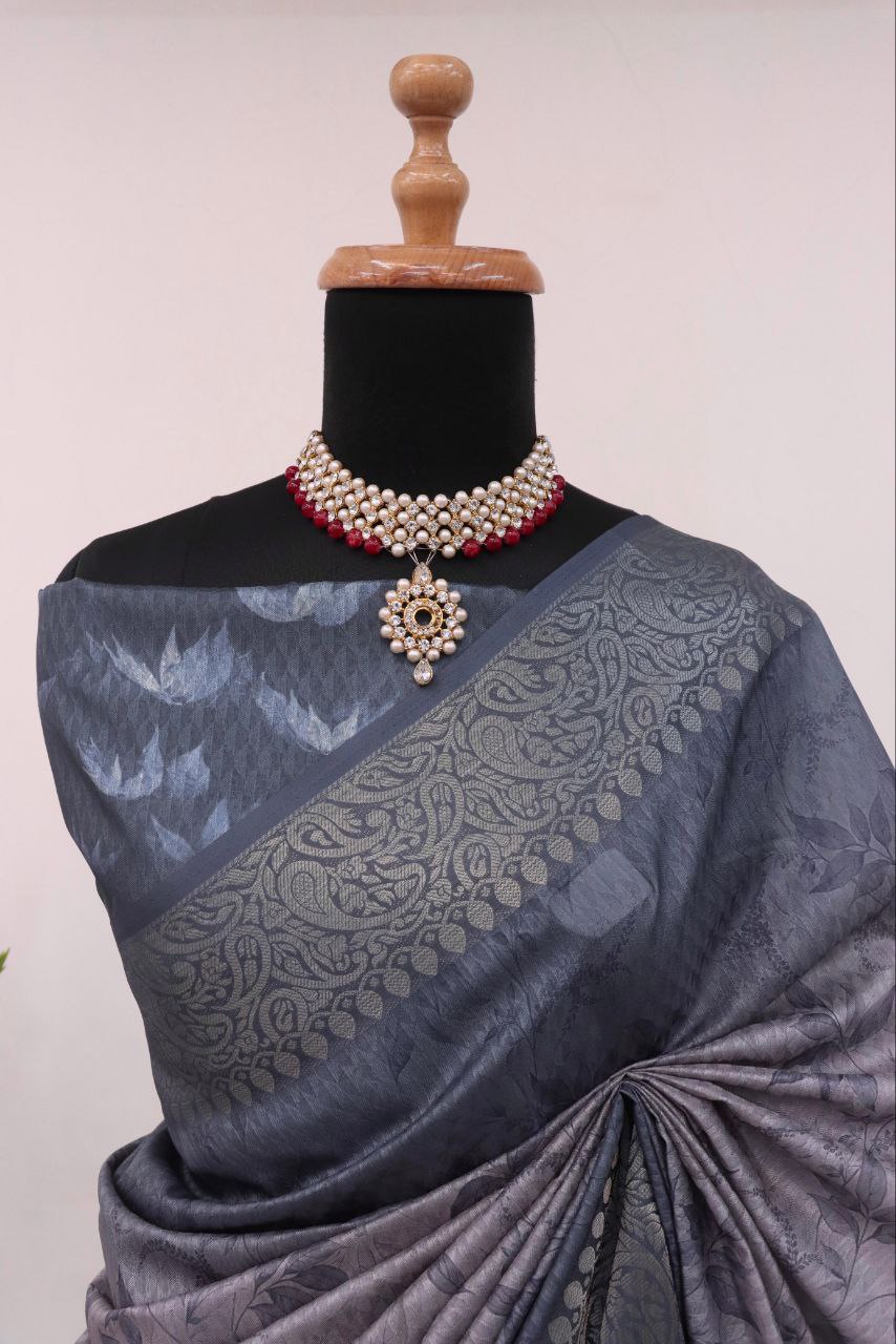 Handloom Silk Digital Printed Saree