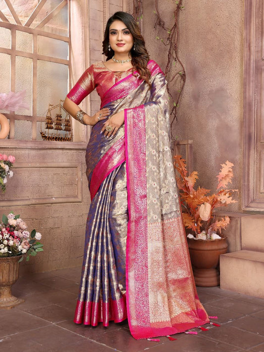 Handloom Tissue Silk Saree For Wedding
