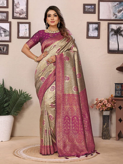 Handloom Tissue Silk Saree For Wedding