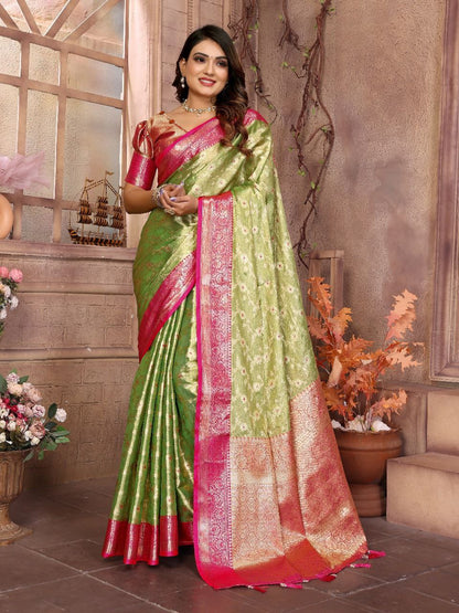 Handloom Tissue Silk Saree For Wedding