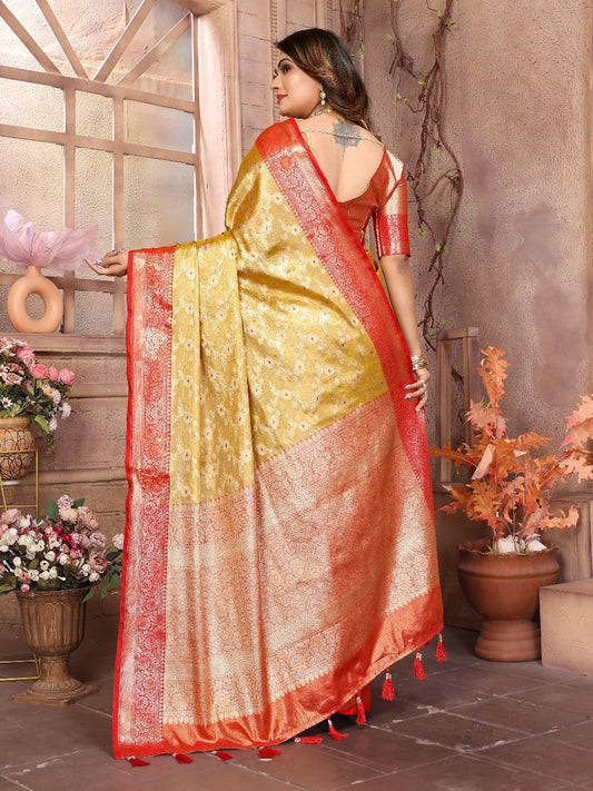 Handloom Tissue Silk Saree For Wedding