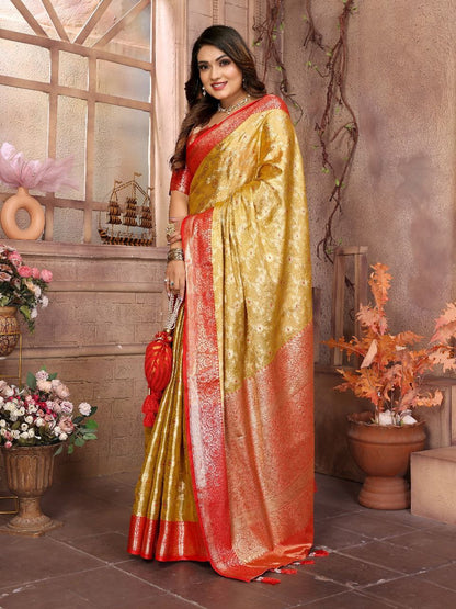 Handloom Tissue Silk Saree For Wedding