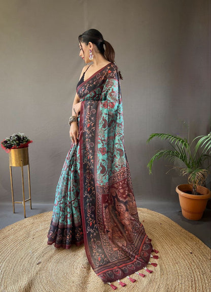 Kalamkari Printed Cotton Saree