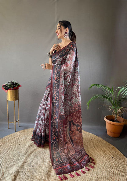 Kalamkari Printed Cotton Saree