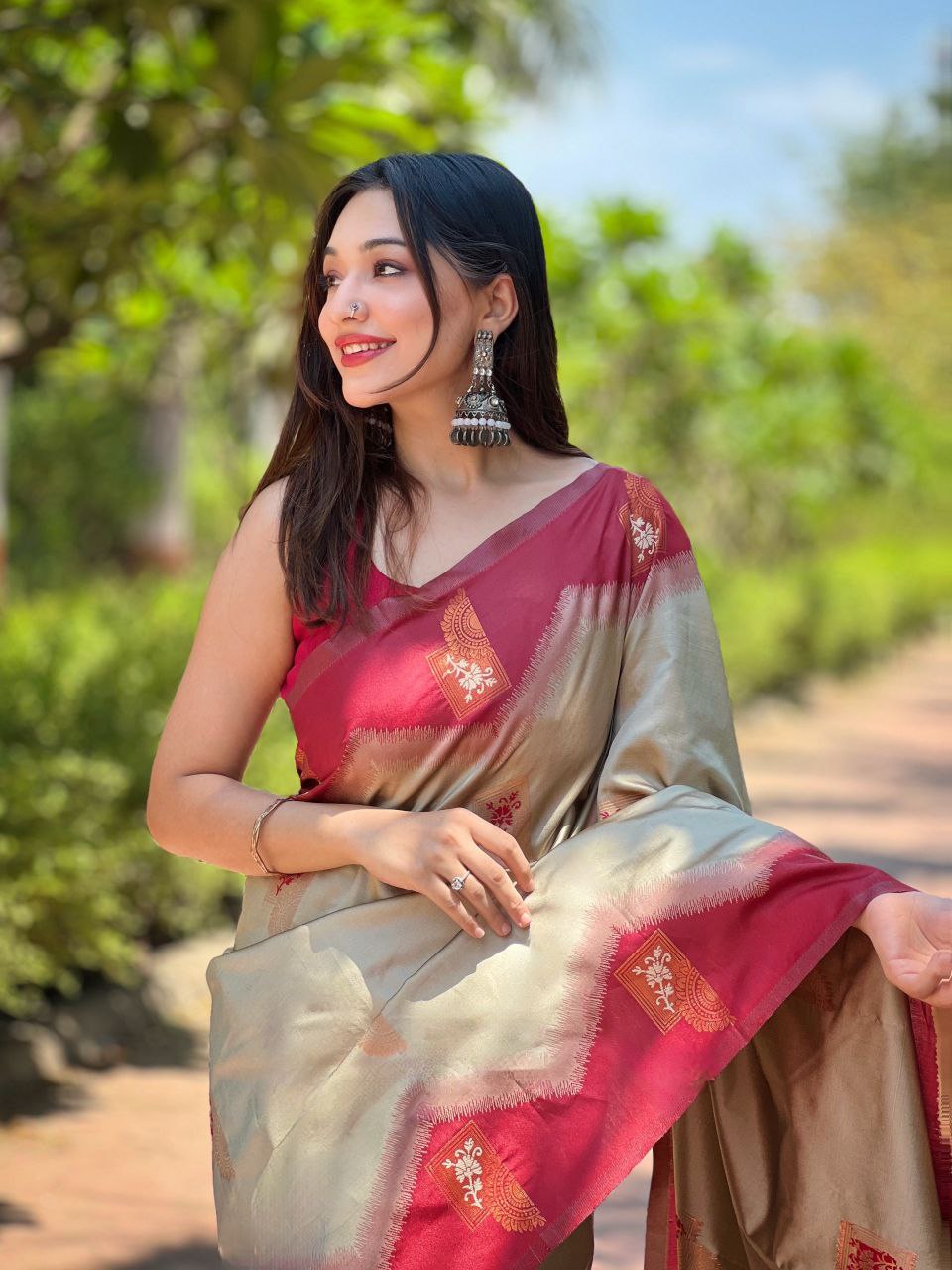 Kanjivaram Pattu Zari Silk Saree