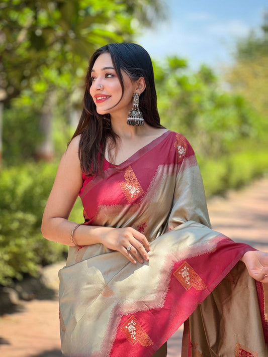 Kanjivaram Pattu Zari Silk Saree