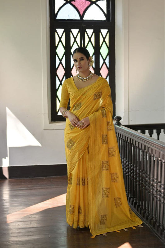 Khadi Tussar Silk Saree For Wedding