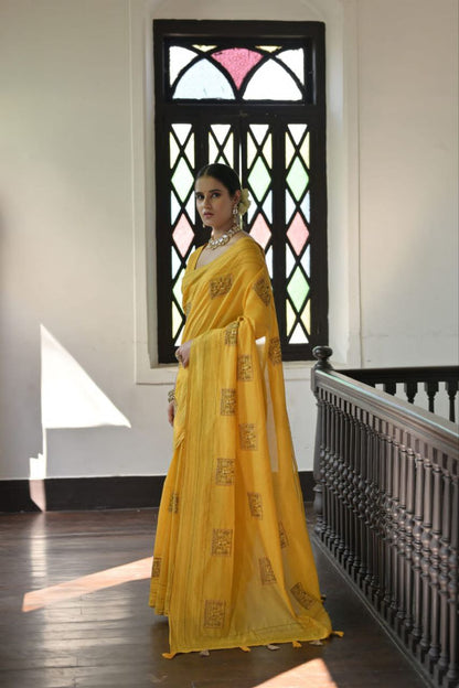 Khadi Tussar Silk Saree For Wedding