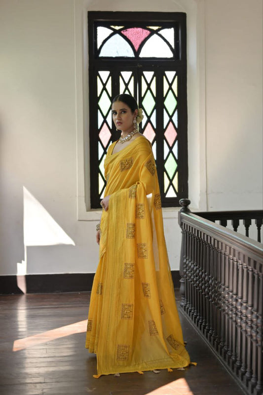 Khadi Tussar Silk Saree For Wedding