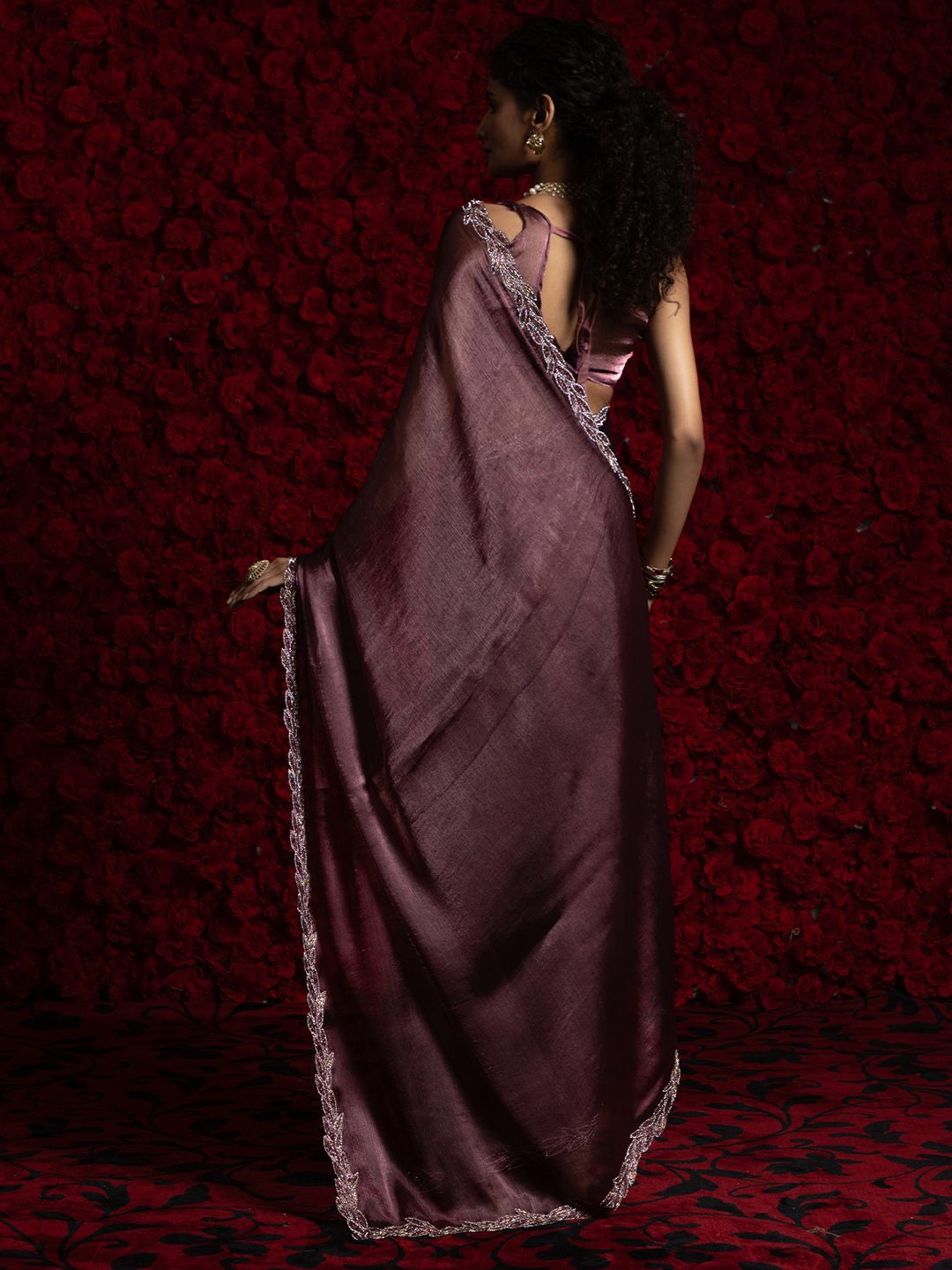 Magenta Party Wear Tissue Chiffon Saree | 100% Original Saree