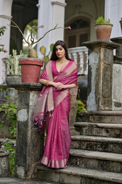 Magenta Traditional Kalyani Silk Saree