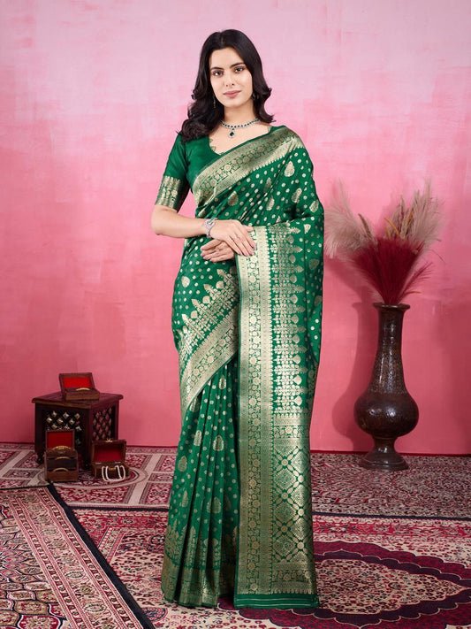 Green Banarasi Silk Saree